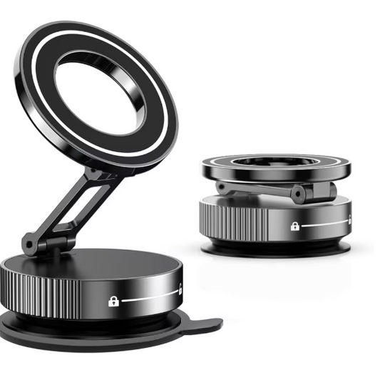 Magnetic 360° Foldable Car Phone Mount | Magsafe Suction Cup Holder