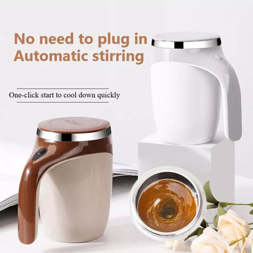 Automatic Self-Stirring Mug – No-Plug Portable Mixer Cup
