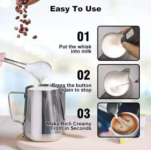 Mini USB Milk Frother | 3-Speed Rechargeable Coffee Mixer