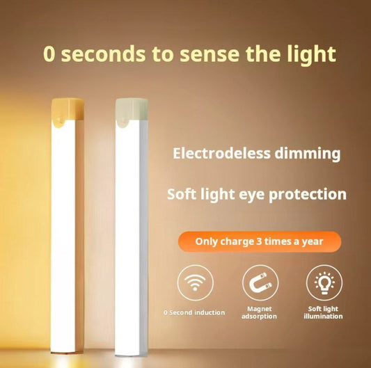 Smart Motion Sensor LED Light Bar – Rechargeable Magnetic Night Light for Hallway, Bedroom, Kitchen & Wardrobe