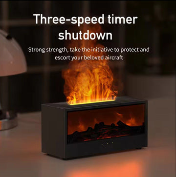 Fireplace Flame Aroma Diffuser | LED Humidifier with Remote Control