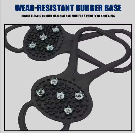 Anti-Slip Ice Shoe Grips – 5-Stud Snow Traction Cleats for Winter Walking, Hiking & Camping