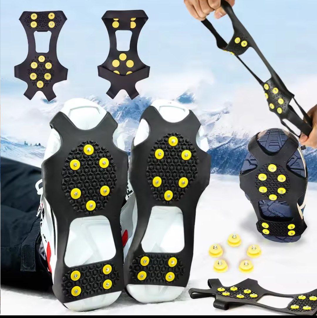 10-Stud Ice Cleats – Anti-Slip Snow & Ice Shoe Grips for Winter Walking, Hiking & Climbing