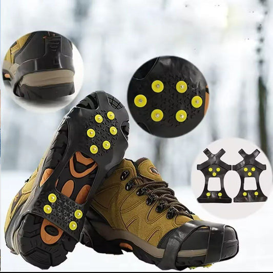 10-Stud Ice Cleats – Anti-Slip Snow & Ice Shoe Grips for Winter Walking, Hiking & Climbing